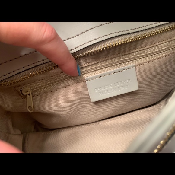 Light Blue/Grey Genuine Italian Leather Purse - Picture 3 of 4